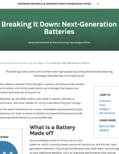Breaking It Down: Next-Generation Batteries